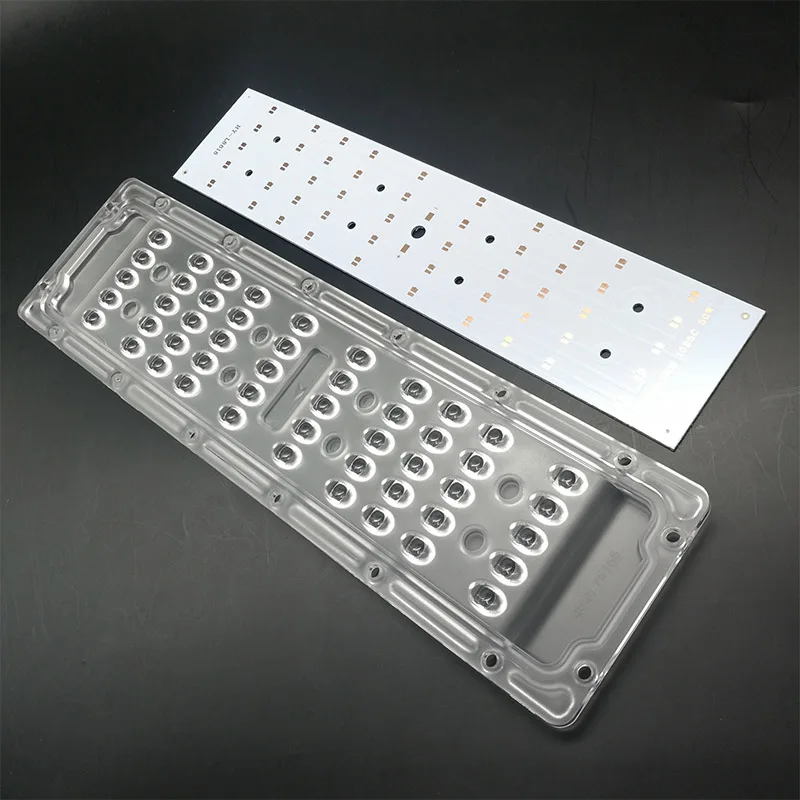 High Quality Asymmetrical LED Street light module LENS 50W Plastic Street light LED Lens
