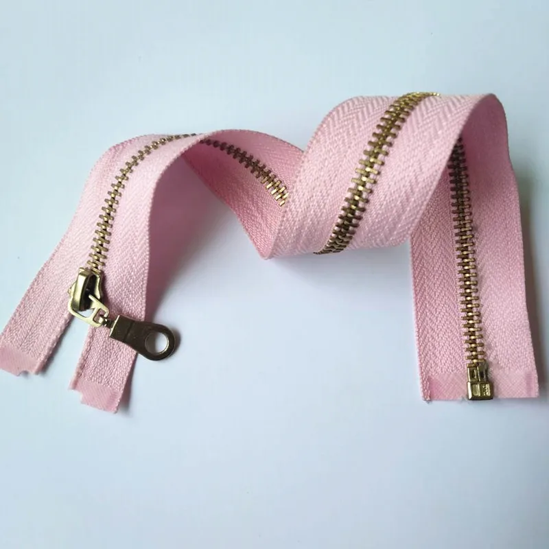 5#60 Cm Creative Brass Metal Opening Zipper Sewing Zipper Styles And Colors Are Various