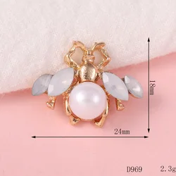 Fashion small metal bee shape shoe clips shoe buckles ornaments bling for women and girls party gifts shoes decorations charms