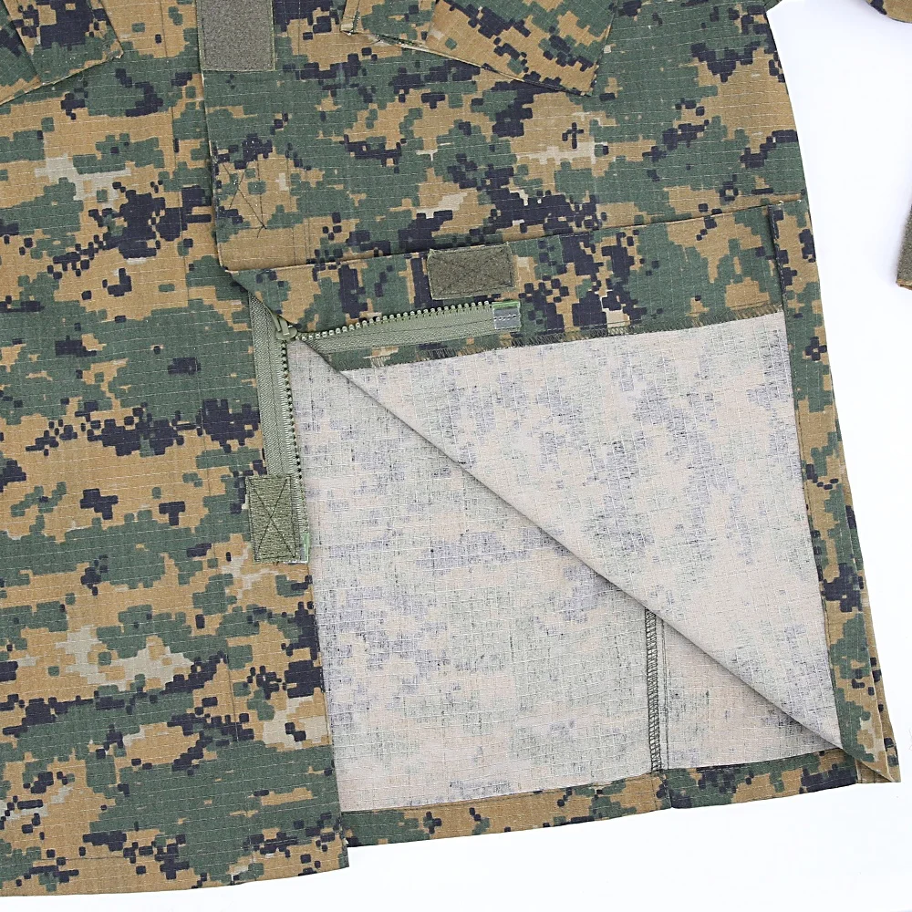 KMS High Quality Security Guard Dress Uniform Safety Uniform Shirts Reflective Tape Camouflage Hunting Clothes