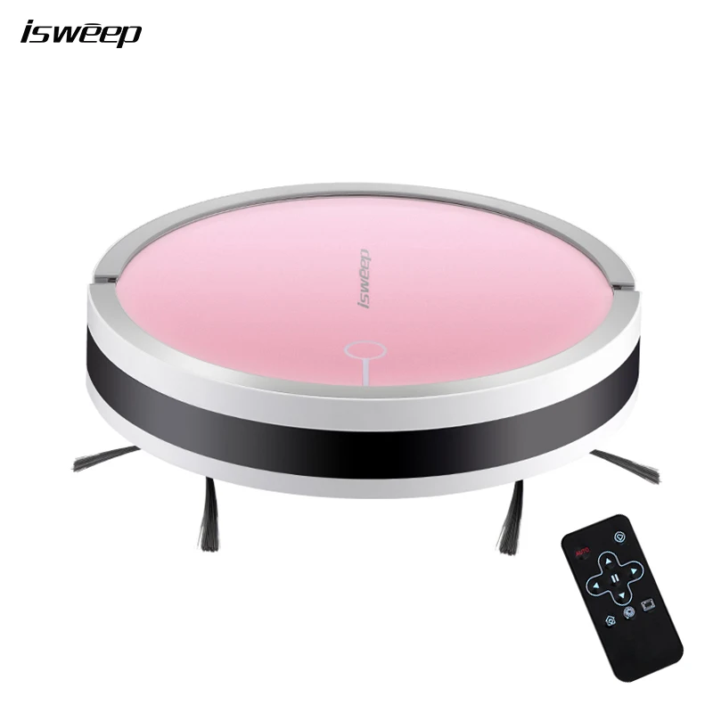 Black Mini Floor Vacuum Cleaning Robot with Controller Easy Home Robot Vacuum Cleaner Scheduled Cleaning Dry Household Ybs 1705
