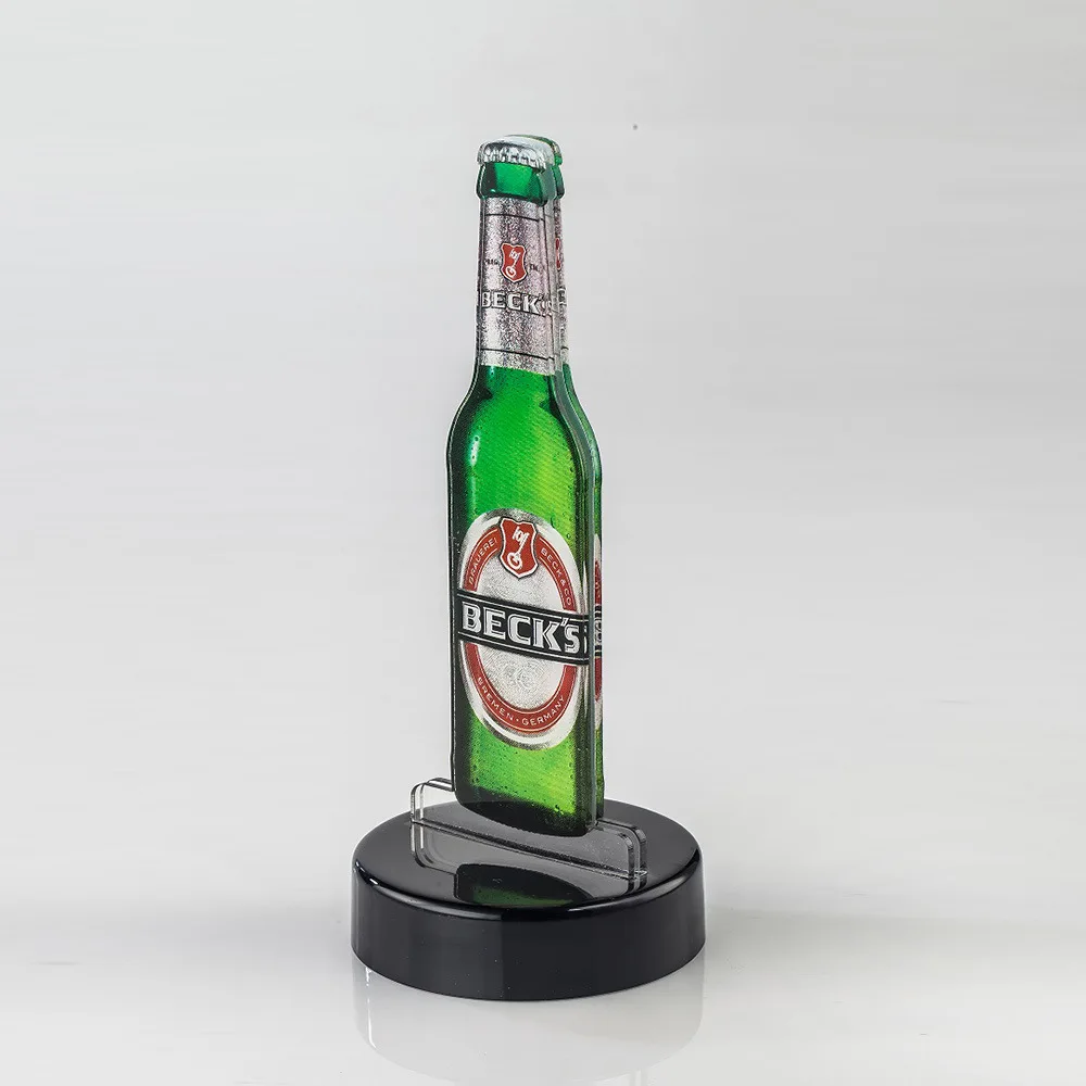 custom acrylic led beer branding logo sign tent glorifiers display stand for alcohol whiskey vodka wine rum champagne liquor