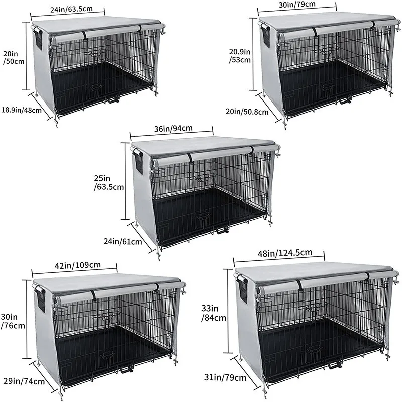 210D Oxford Waterproof Durable Dog Crate Cover