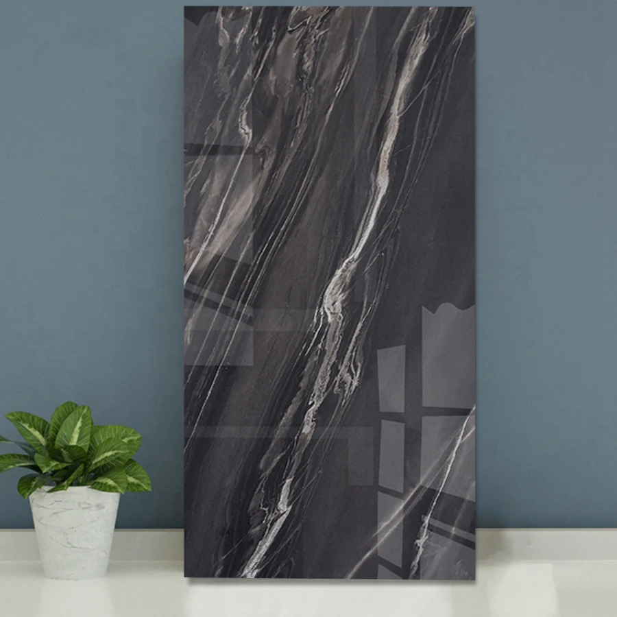 Китай суперглянцевая черная фарфоровая блестящая напольная плитка для ванной комнаты