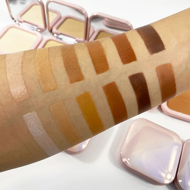 New arrive pink package HD face powder Private Label Mineral vegan Makeup Pressed Powder