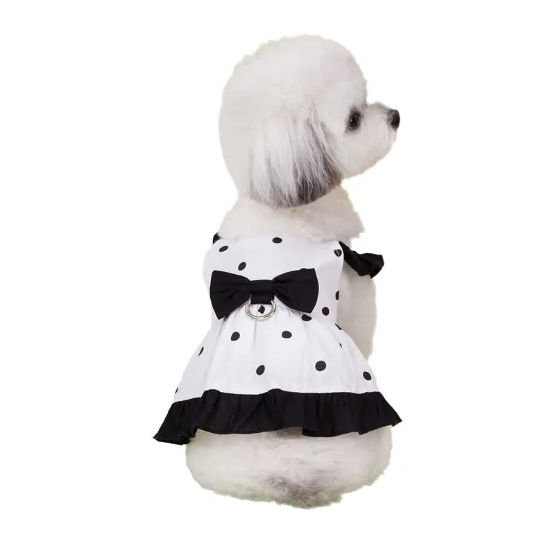 Dog Cat Dress Bow Decor Cute Dog Dresses Puppy Tutu Skirt Chihuahua Teddy Pomeranian Dress Birthday Holiday Clothes for Cat