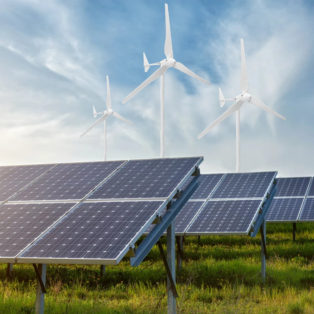 3KW solar panel  wind turbine generator hybrid system