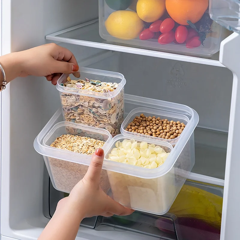 Kitchen Salt Organizer Grains Beans Storage Jar Cereal Plastic Containers For Food