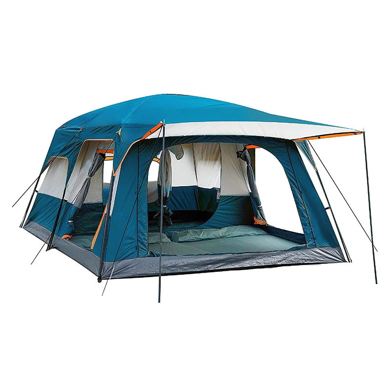 Большая туристическая палатка, двухкомнатная, на 4-8 человек, водонепроницаемая, для всей семьи, Роскошная большая