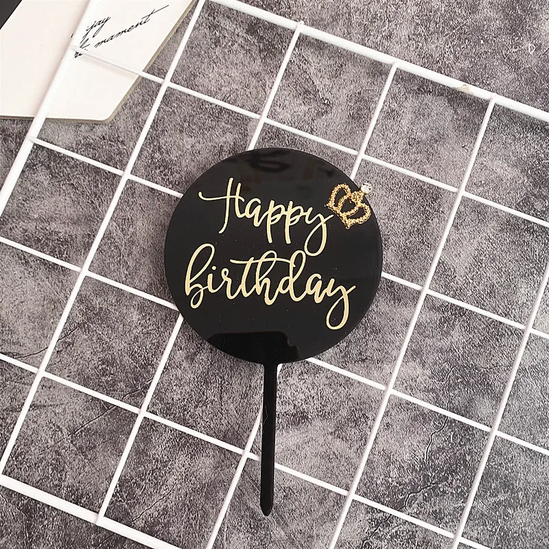 Colorful wedding birthday party cake toppers supplies hot stamping decorations happy