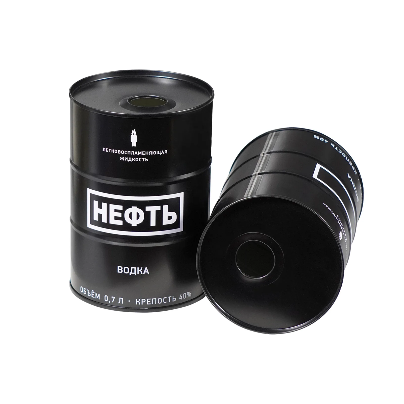factory High Quality 700ML round shape NEFT Vodka alcohol Liquor Bottle Tin Can