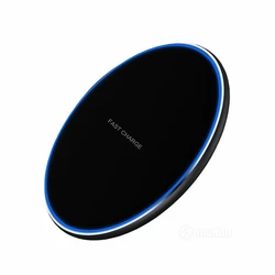 15W Acrylic Fast Wireless Charger Qi Quick Charging Pad for Android Mobile Phones iPhone Samsung Huawei