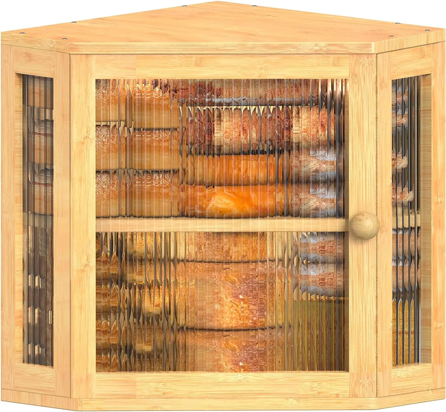 Коробка для хлеба кухни угловая коробка из бамбукового дерева Большой Емкости Для Хранения Хлеба