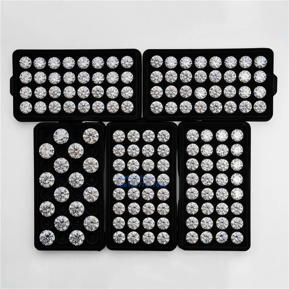 Hot Sale Sparkling Moissanite GRA Certified Diamond Cut D VVS1 White Round Loose Moissanite Stones