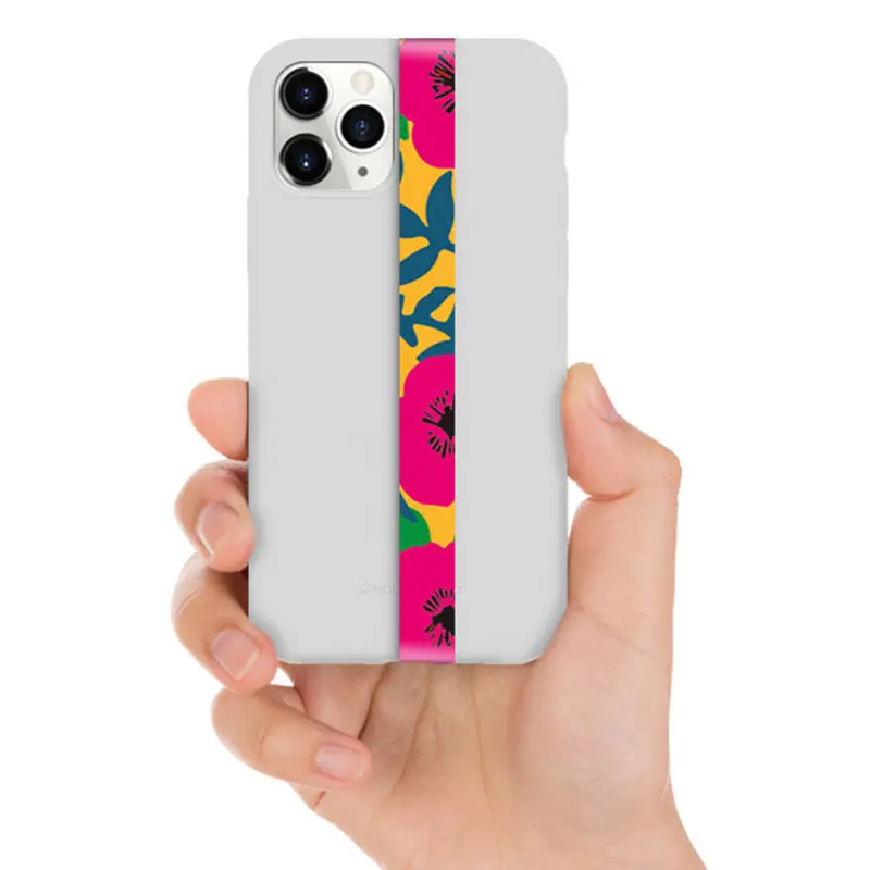 Fashion Custom Silicone Mobile Phone Case Anti-drop Phone Strap Cord Ribbon Lanyard Phone Cover