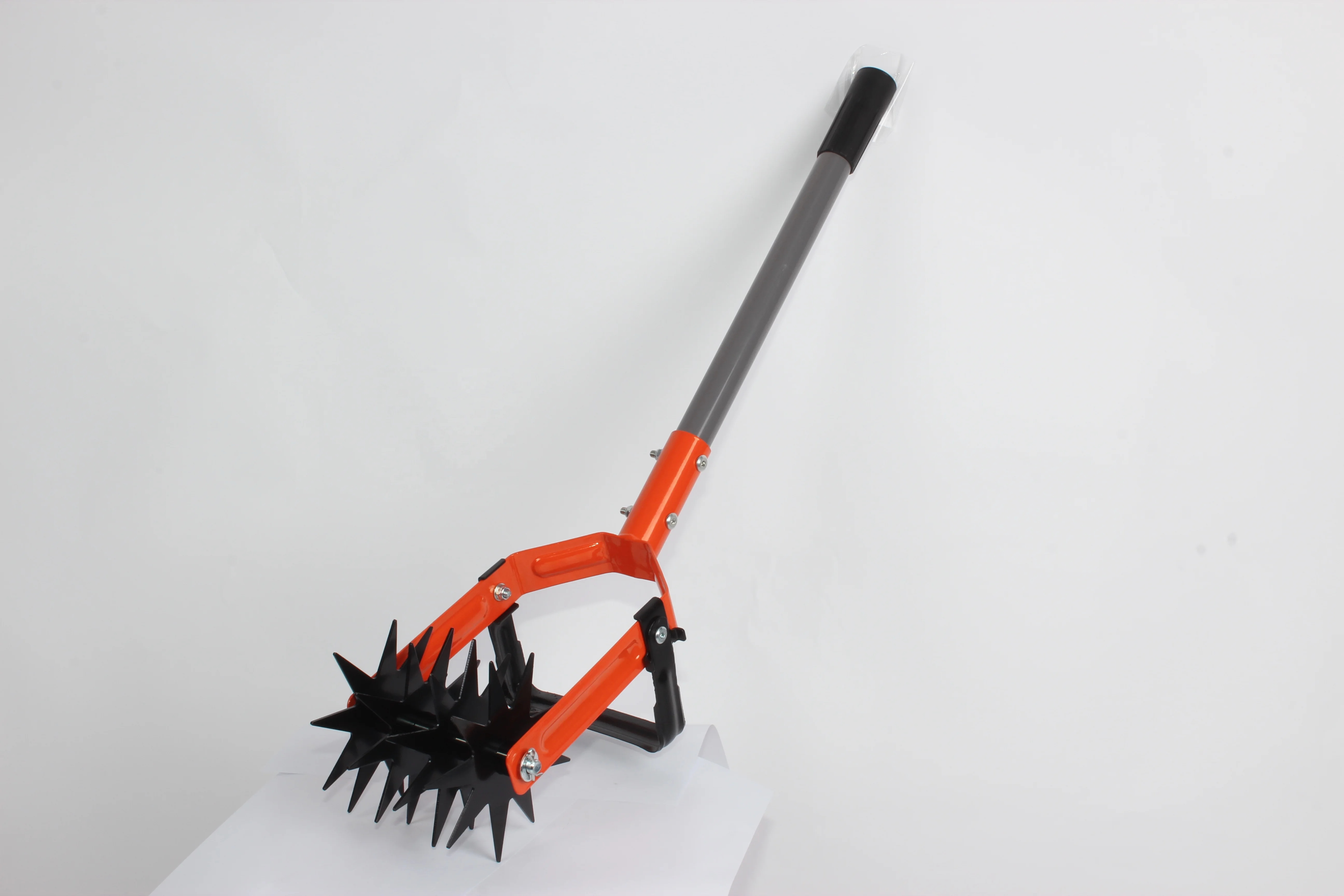 Buy-Wish Rotary Cultivator Tool Adjustable Garden Hand Tiller with Stainless Steel Pole Garden Weeder hand toos