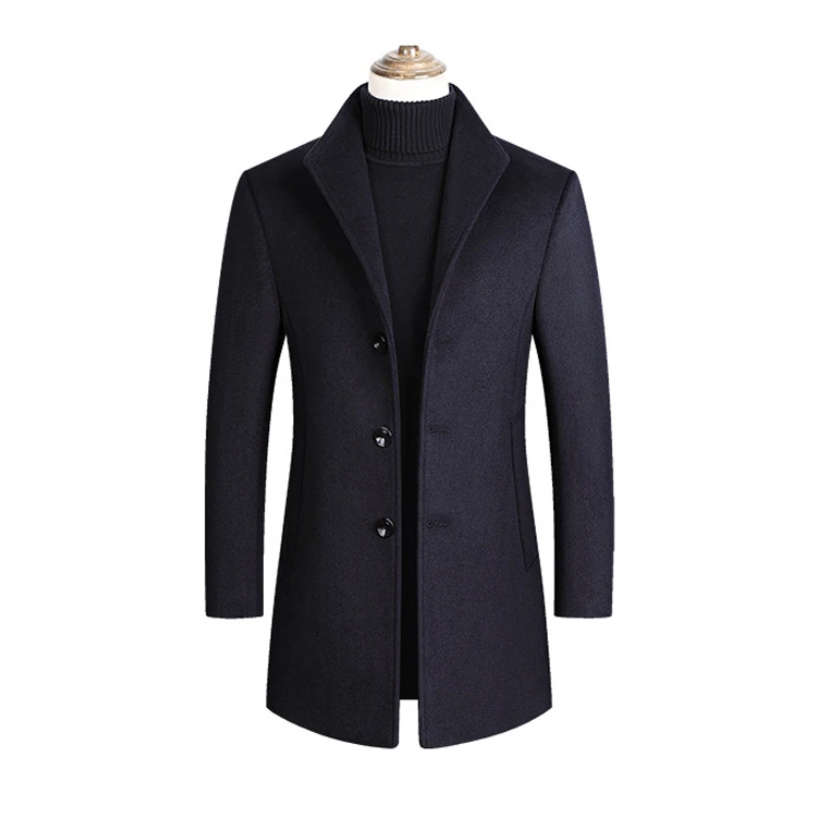 Wholesale trench coat 700g cashmere Comfortable and warm in winter veste longue homme mens wool coats