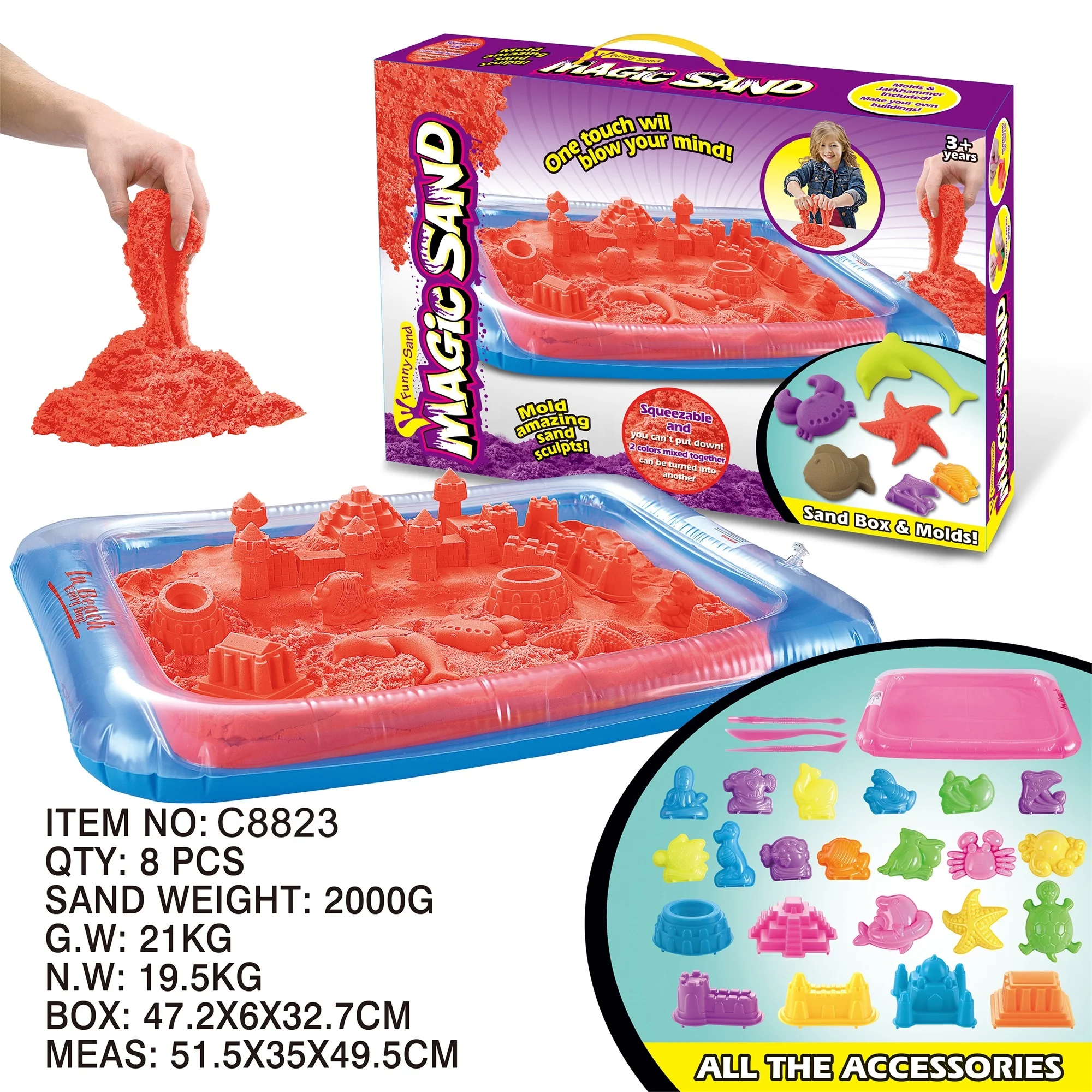 Hot Sale Magic Modeling Sand Educational Preschool Toys for Kids outer space sensory toys with sand magic space sand