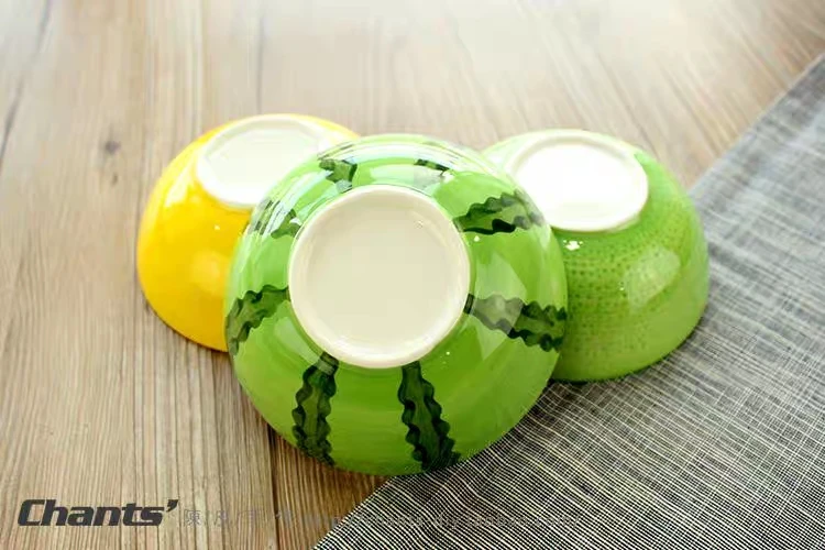 
custom made Lovely fruit pet ceramic bowl cat dog food bowl Chinese manufacturer 
