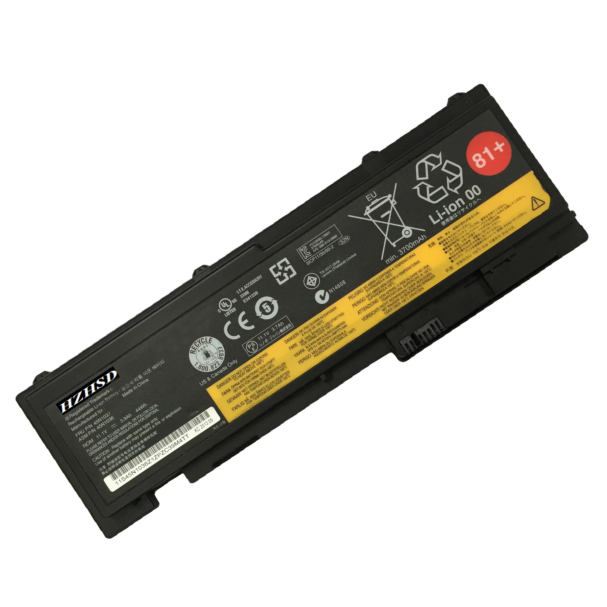 11.1V 44Wh T430s T420S Laptop Battery for Lenovo ThinkPad 45N1036 45N1037 45N1038 0A36309