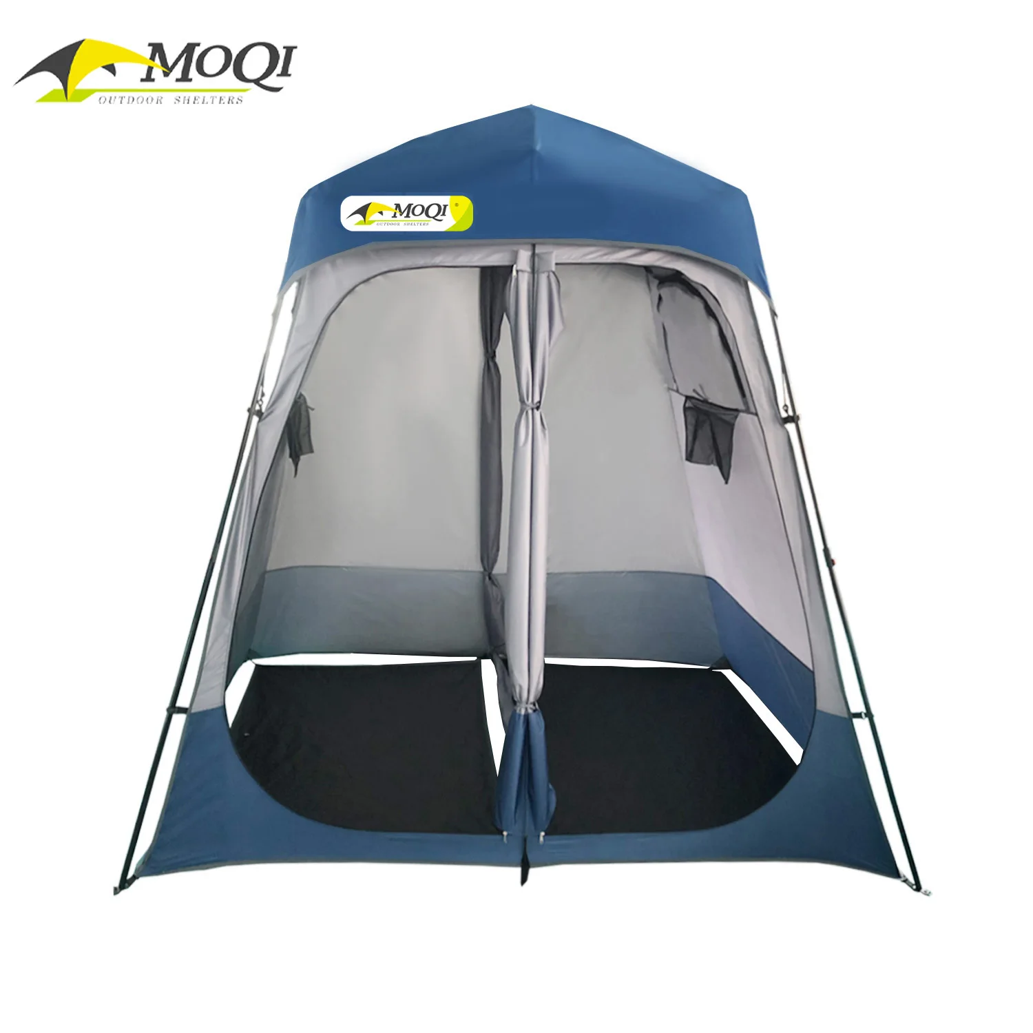 MOQI Wholesale Folding Pop Up Privacy Tent Outdoor Double Shower Tent Waterproof Beach Camping Toilet Foldable Changing Tent