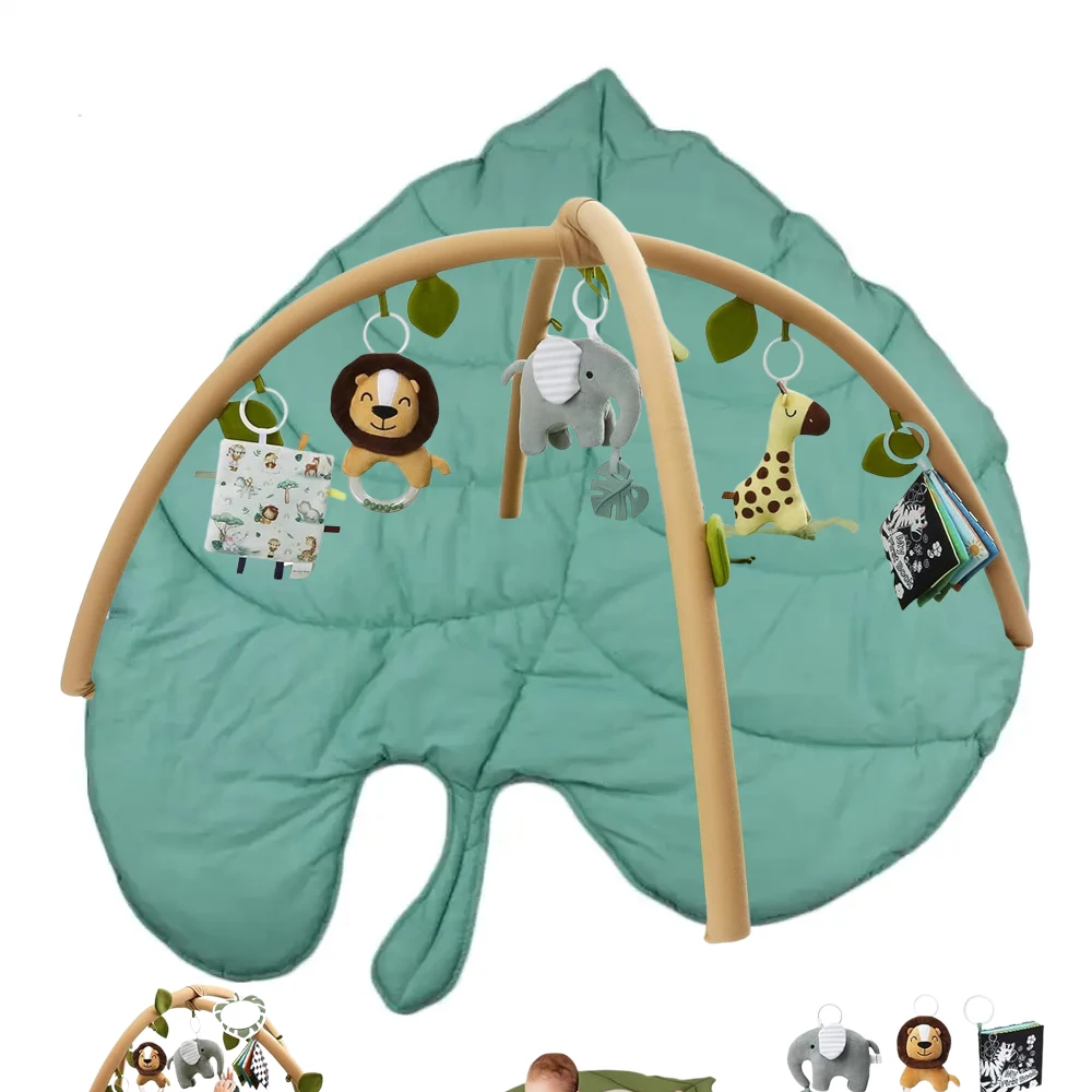 Jumon Play Mat Tummy Time Mat Activity Gym Cotton Round Play Crawling Mat Carpet Baby Custom Playmat for Baby