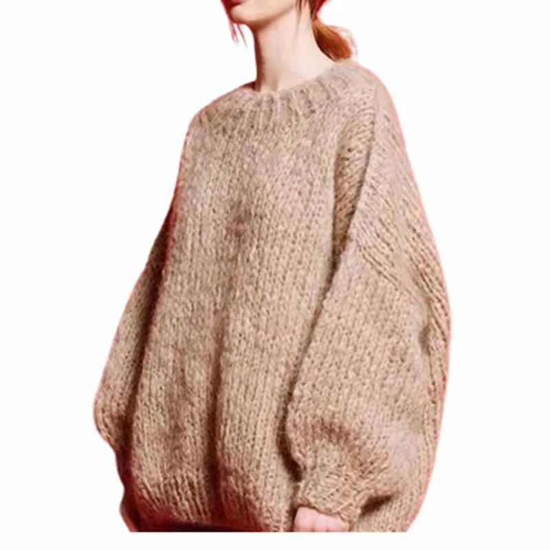 Женский шерстяной пуловер с высоким воротом