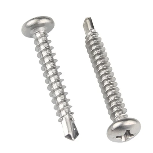 Stainless Steel 304 Pan Head Cross Recessed Drill Tail Screws Self Drilling