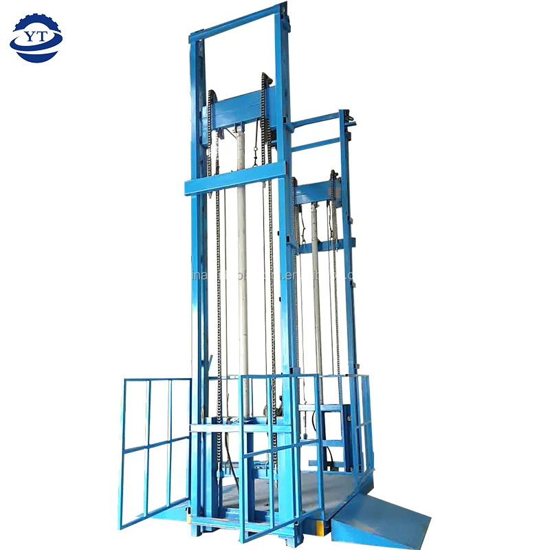 Hydraulic Goods Material elevator Freight Elevator Guide Rail Vertical Ladder Cargo Lift for warehouse