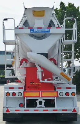 14 M3 tri-axle concrete mixer semi trailer