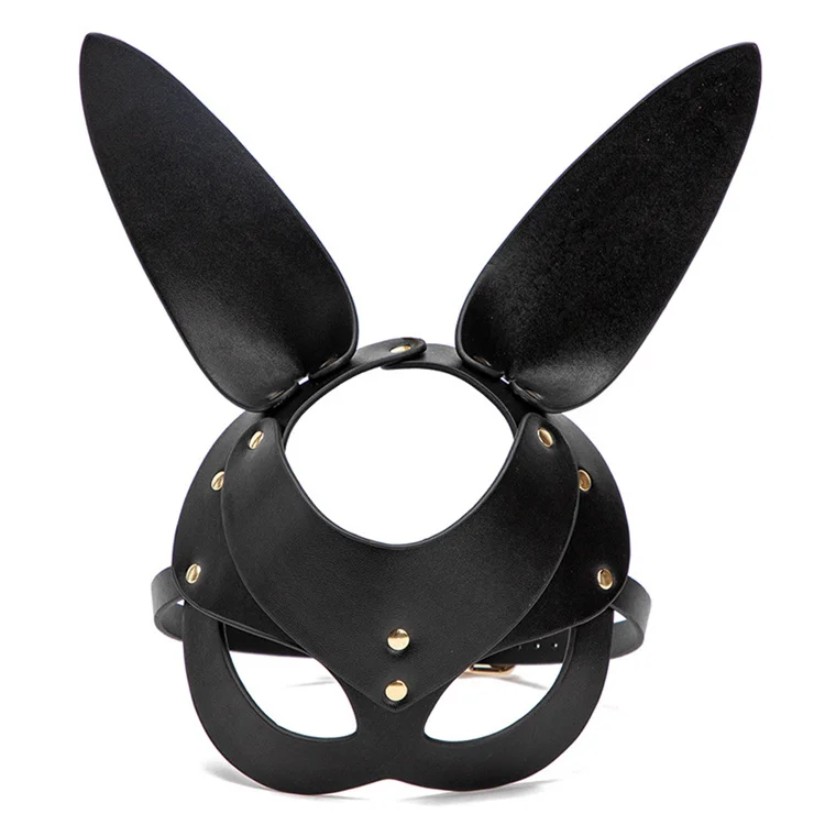 Adult Party Cosplay Role Game Rabbit Shape SM Leather Harness Bondage BDSM Bunny Mask