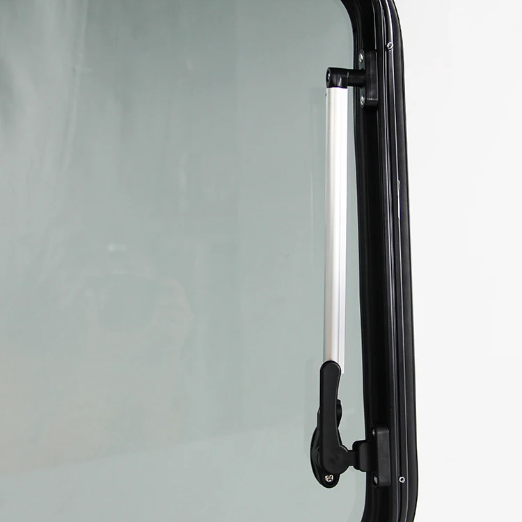 Hot sale rounded corner motorhome window 800X500mm 4R70 rv window tempered glass caravan window
