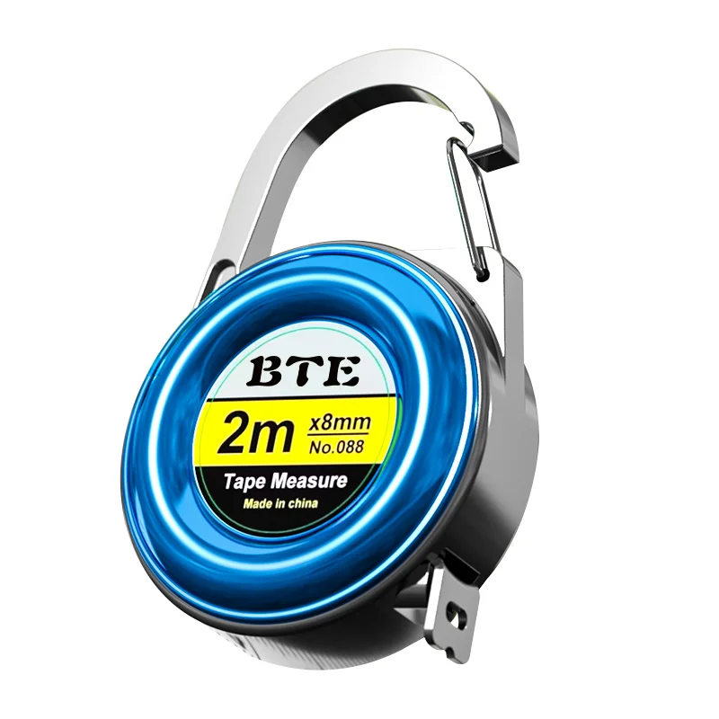BTE Custom Logo High Quality Mini Tape Measure ABS Colorful Case 2M for Gift Promotion Tape Measure