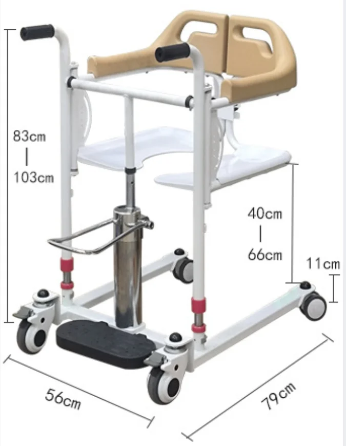 Popular Medical Equipment for the Disabled Manual Patient Disability Lifts Commode Chair to Bed Lift Chair Elderly Lift Chair