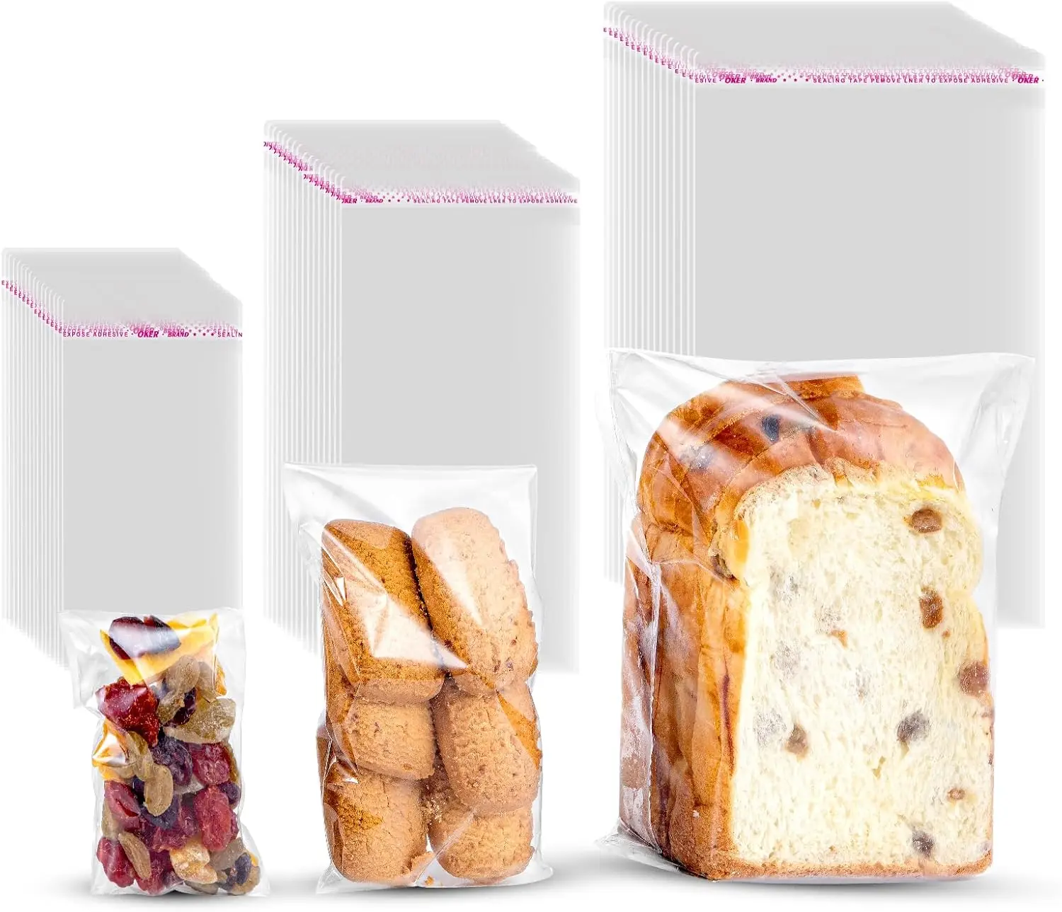 Целлофановые пакеты, пригодные для выпечки, закусок, свечей, мыла, самоклеющиеся пакеты для печенья, пакеты для сэндвичей