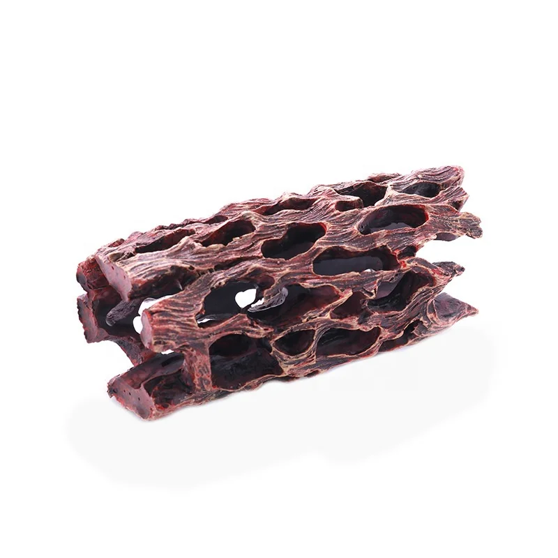 Resin tree hole ornaments are used for aquarium fish tank decoration, fish and shrimp shelter, shrimp house reptile shelter