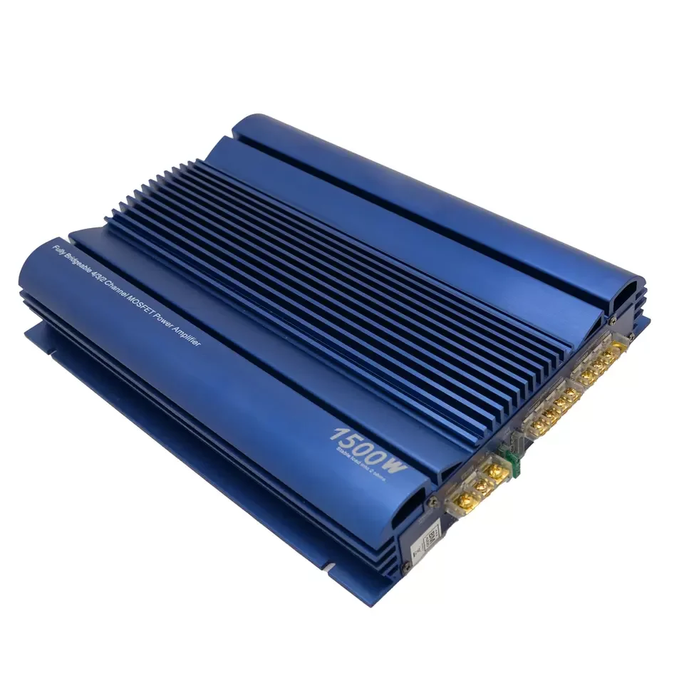 Best Selling In African Market Max 1500W Fully Bridgeable 4/3/2 Channel MOSFET Class AB Power Amp 4 Ch 80 Watt Car Amplifier