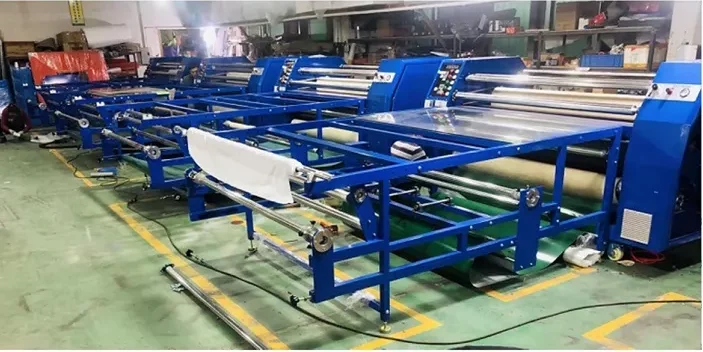 Roll to roll sublimation heat transfer printing machine industry mass production Oil roller heat press