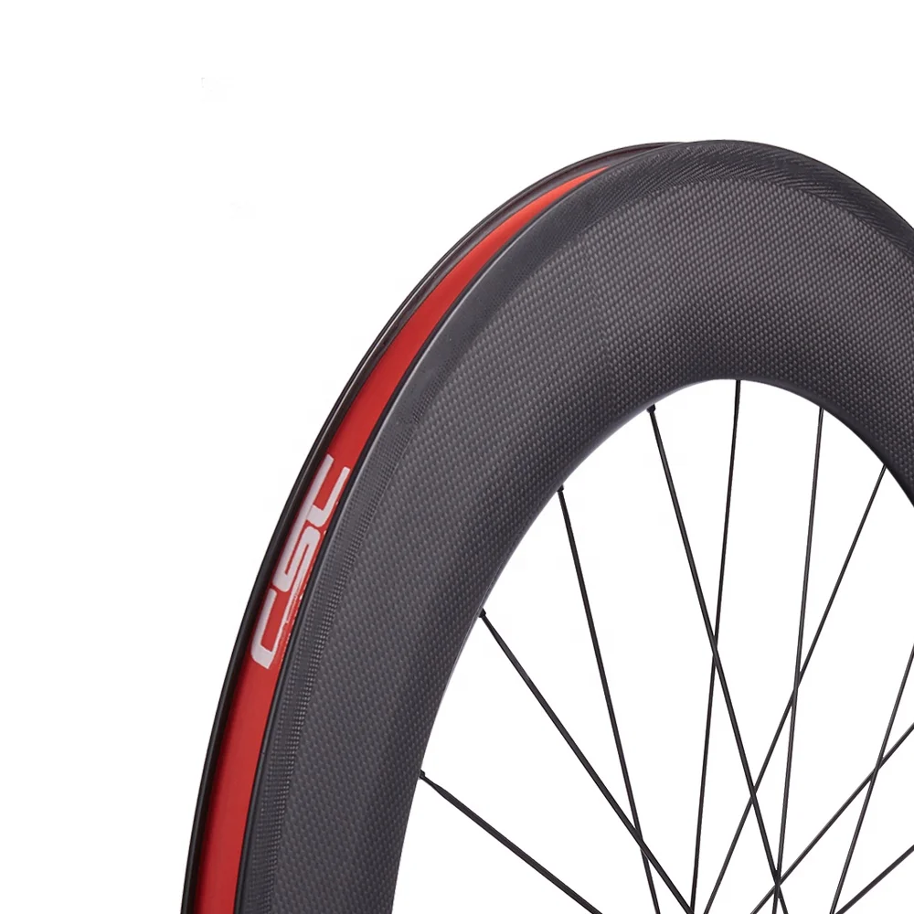 CSC Carbon Wheels 88mm depth 25mm width with Novatec A271SB F372SB hub CN Spokes Clincher Road bike Carbon Bicycle Wheelset
