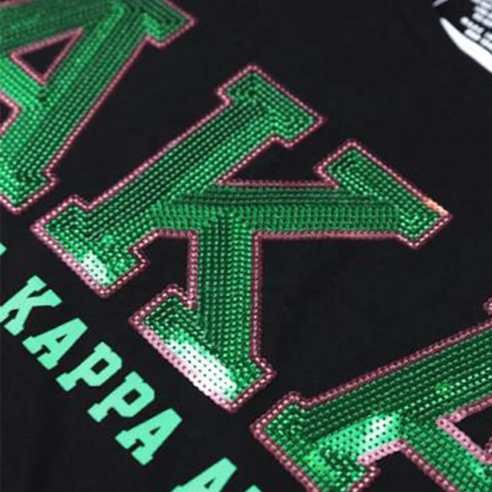 Wholesale Custom Greek Sequin Sorority Patches Design Iron On Embroidered Chenille Delta Crest Shield Sequin Patches