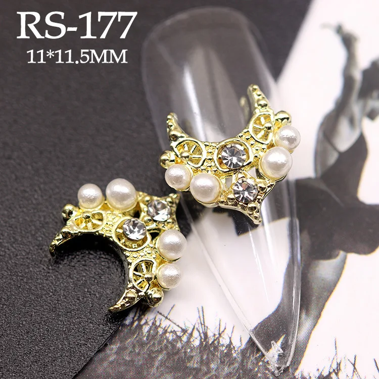 Cheap Wholesale 3D Luxury Nail Art Rhinestones Nail Diamonds Glass Crystal Metal Jewels Stones