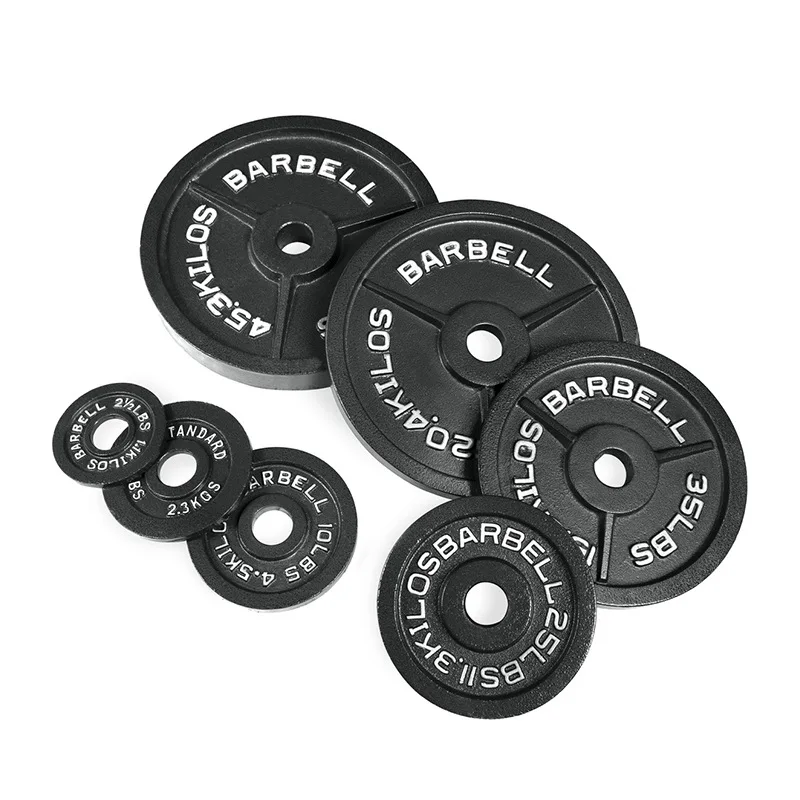 Custom Cast Iron Weight Plate 1.25kg 2.5kg 20kg 25kg Weight Discs Dumbbell Plates Gym Cast Iron Bumper Weight Plates