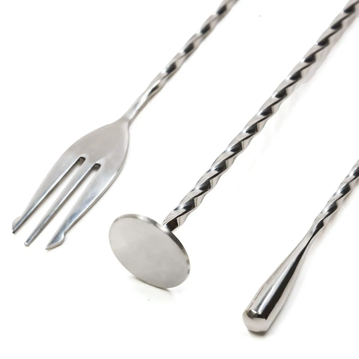 factory stainless steel Twist Stirring stick coffee cocktail bar tool  mixing stirrer spoon Bartender spoon