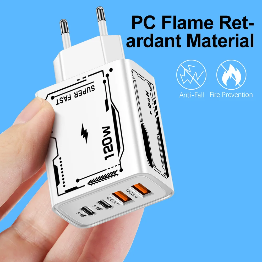 Trending Product QC3.0 Fast Charging Chargers Travel EU US Socket USB Adapter for iPhone Charger Portable PD Type C Wall Charger