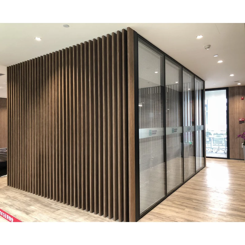 Flexspace 2025 new modern wholesale free standing aluminium wood glass partition wall for office