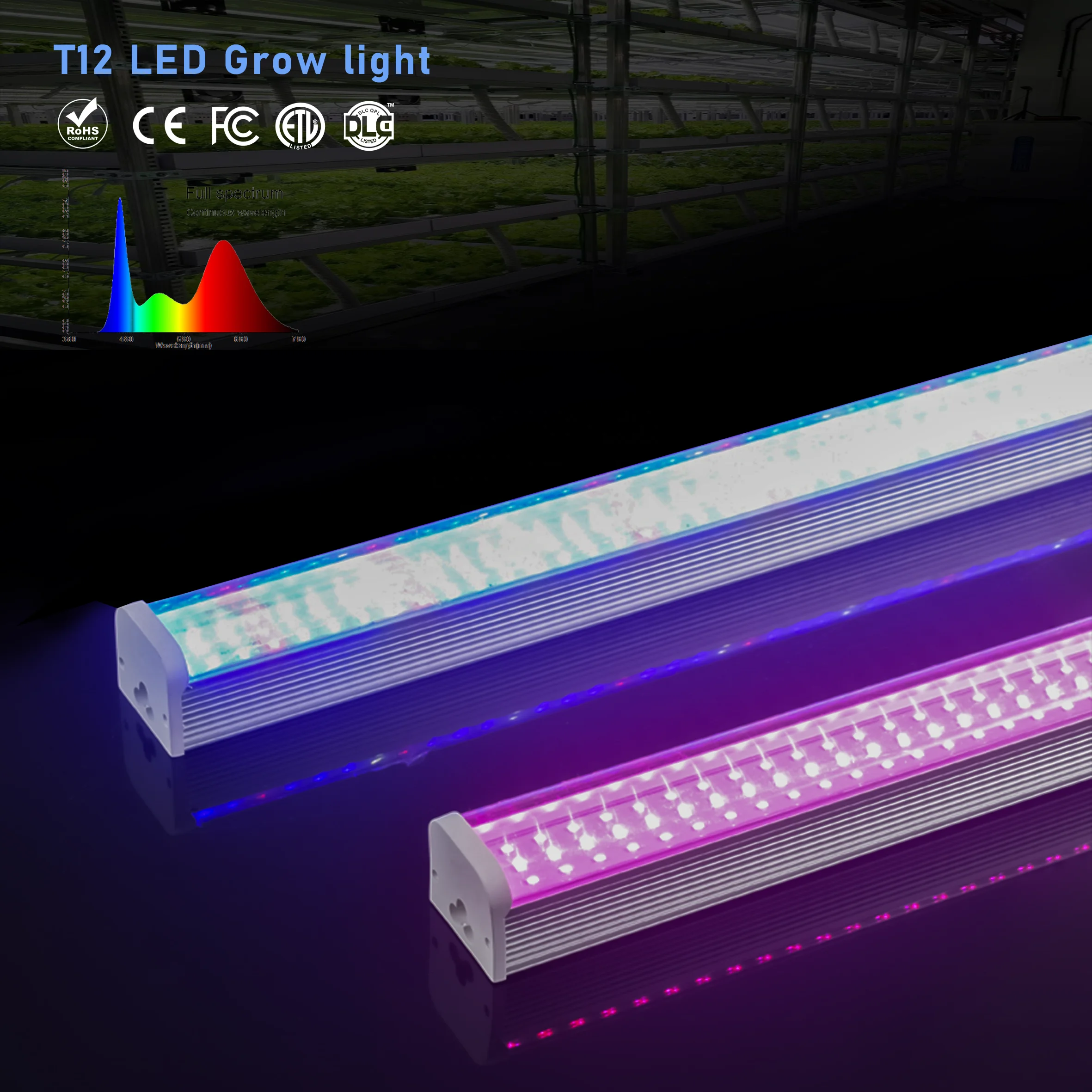 High quality 600-1500mm Flower Plant pink:white:red:blue full Spectrum Linkable led grow light