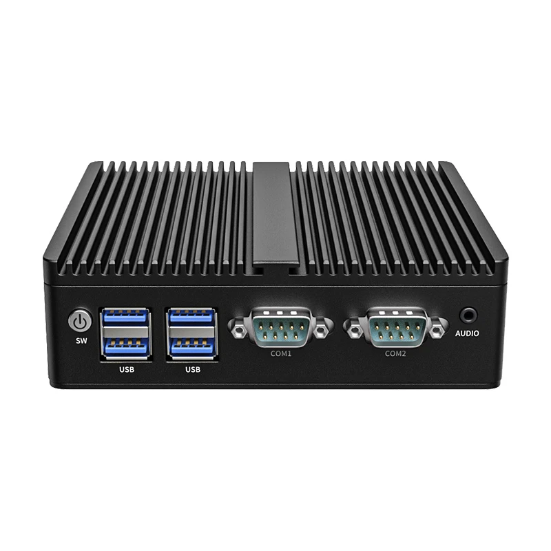 Fanless Box Home Router Firewall PC N2840 J1900 J4125 I3 4005U with 2NIC 2COM RS232 RS485 Applied in Firewalls, Network Servers