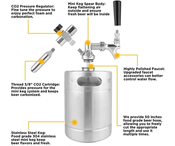 Wholesale home party bar taps draft beer keg cooler kegerator 304 SS beer tower dispenser