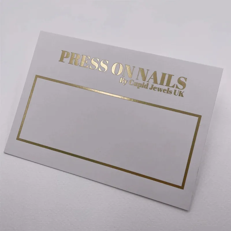 Custom Insert Luxury Gold Foil Hot Stamping Color Printing Thank You Card With Logo Wholesale Embossed Greeting Card