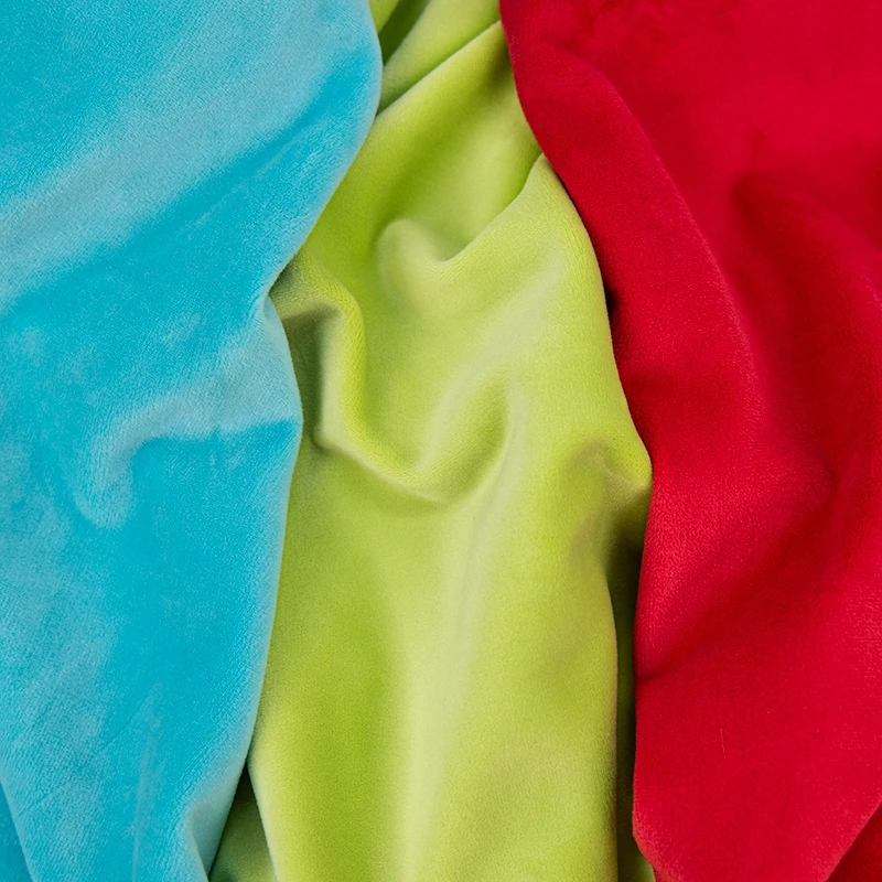 New Arrivals Clothing Moisture,  50D 75D Wear And Wrinkle Resistance Burnt Super Soft Silver Fox Velvet Fabric/